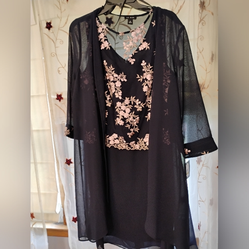 Women's Dress Le Bos Lace Scalloped Floral Lace V Neck Embroidery with Jacket